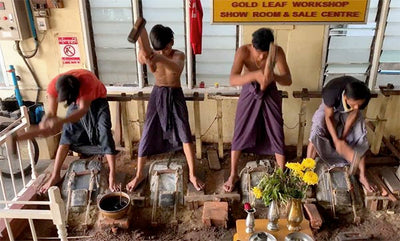 It Takes 20,000 Hammer Blows to Make Gold Leaf at This Mandalay Workshop