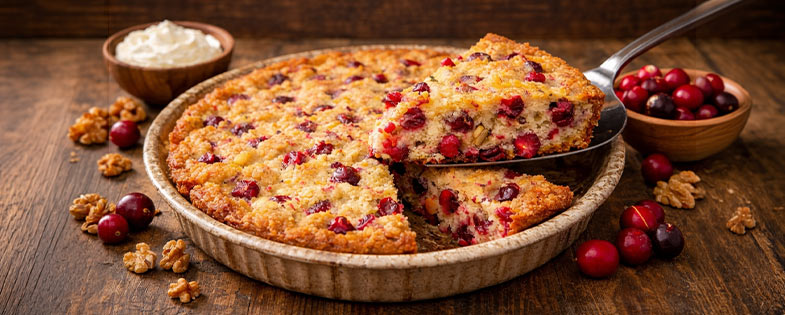 Wednesday Recipe: Crustless Cranberry Pie