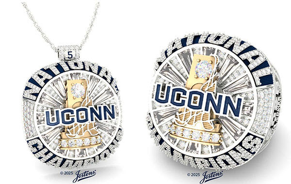 UConn’s Championship Ring Doubles as Pendant and Includes Snip of Game Ball