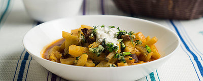 Wednesday Recipe: Orzo with Butternut Squash, Spinach & Blue Cheese