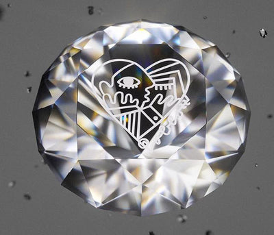 Diamonds Serve as Canvas for Dutch Artist's Laser-Inscribed 'Dream Script' Designs