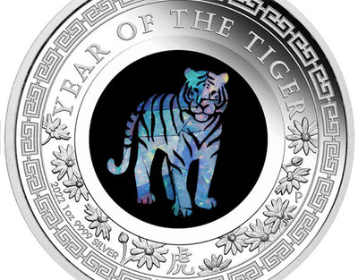 Perth Mint Celebrates Year of the Tiger With Opal-Inlaid Collectible Coin