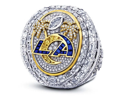 LA Rams' Super Bowl Rings Contain 20 Carats of Diamonds, Turf and Game Ball Leather