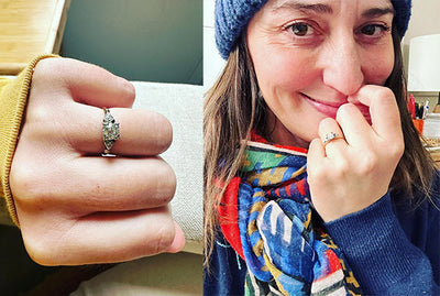 Sara Bareilles Replaces Placeholder Ring With Vintage Diamond Dazzler