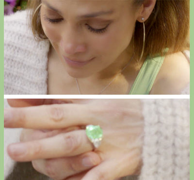 Teary-Eyed Jennifer Lopez Whispers to Her 8.5-Carat Green Diamond, 'You're Perfect'