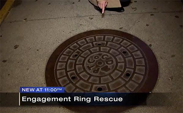 Officers Save the Day After Pittsburgh Manhole Cover Swallows Engagement Ring