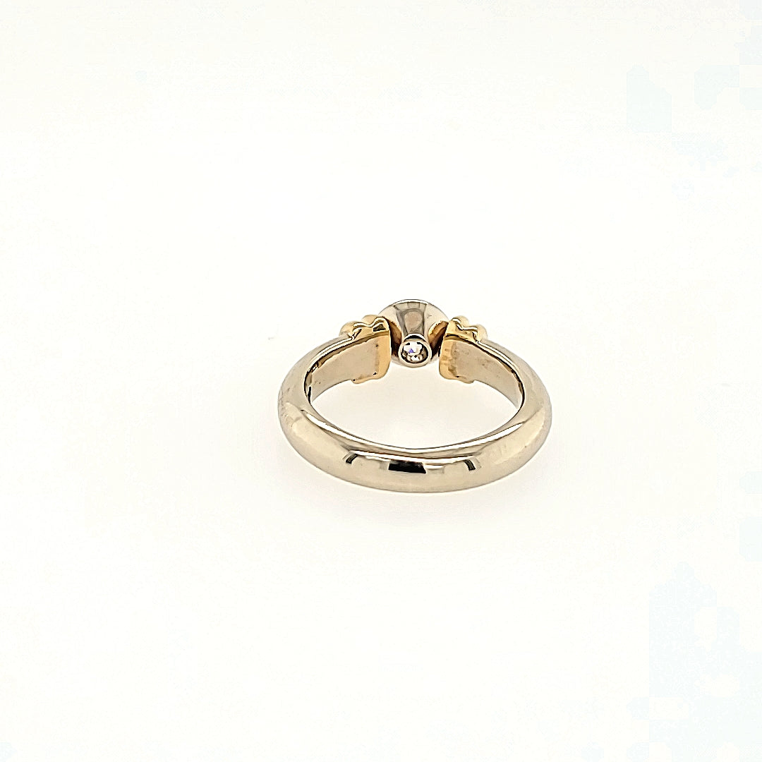 Diamond Bezel Set Solitaire Ring in 14k Gold