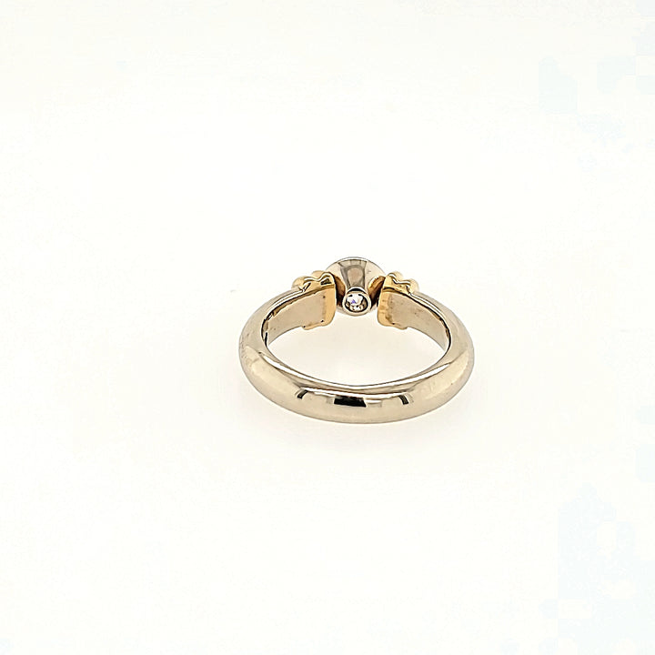 Diamond Bezel Set Solitaire Ring in 14k Gold
