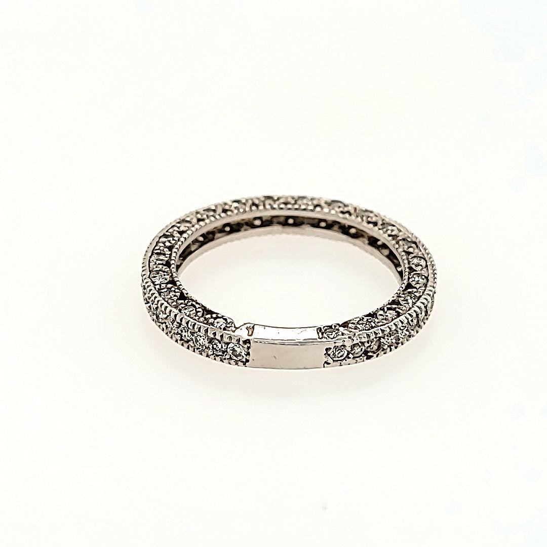 Intricately Detailed Diamond Band in 14k Gold