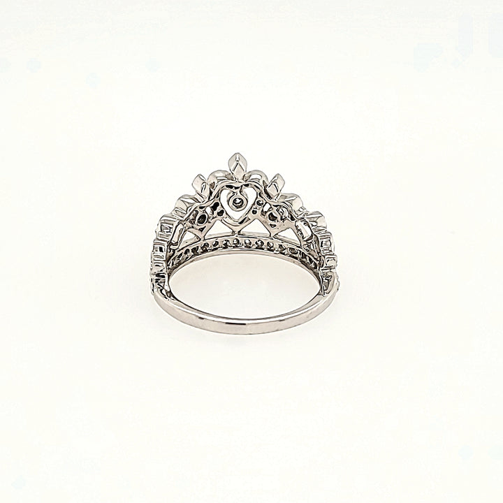 Crown Diamond Ring in 14k Gold