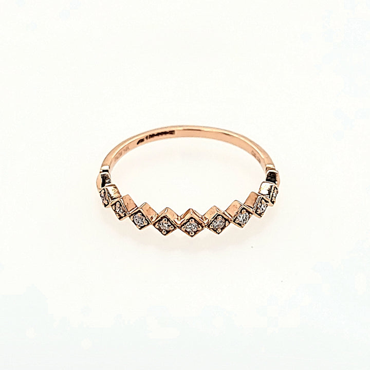 Geometric Inspired Diamond Ring in 14k Gold