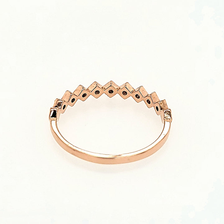 Geometric Inspired Diamond Ring in 14k Gold