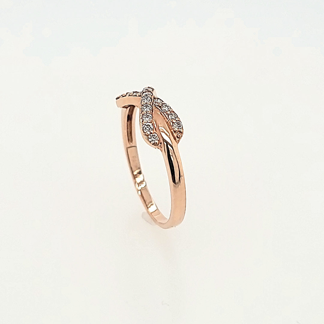 Infinity Inspired Diamond Ring in 14k Gold