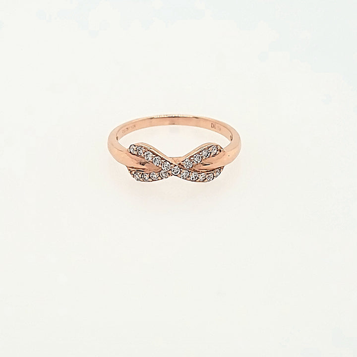 Infinity Inspired Diamond Ring in 14k Gold