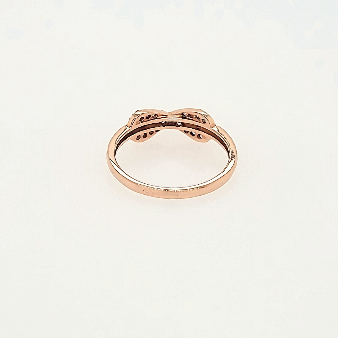 Infinity Inspired Diamond Ring in 14k Gold