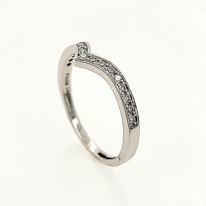 Chevron Inspired Diamond Ring in 14k Gold
