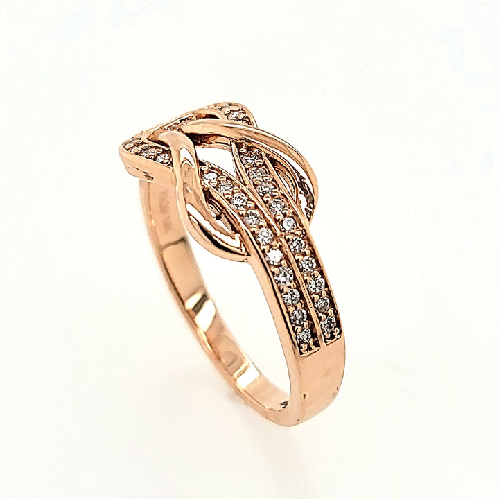 Infinity Inspired Diamond Ring in 14k Gold