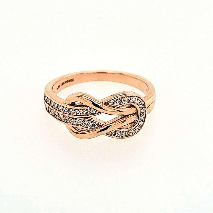 Infinity Inspired Diamond Ring in 14k Gold