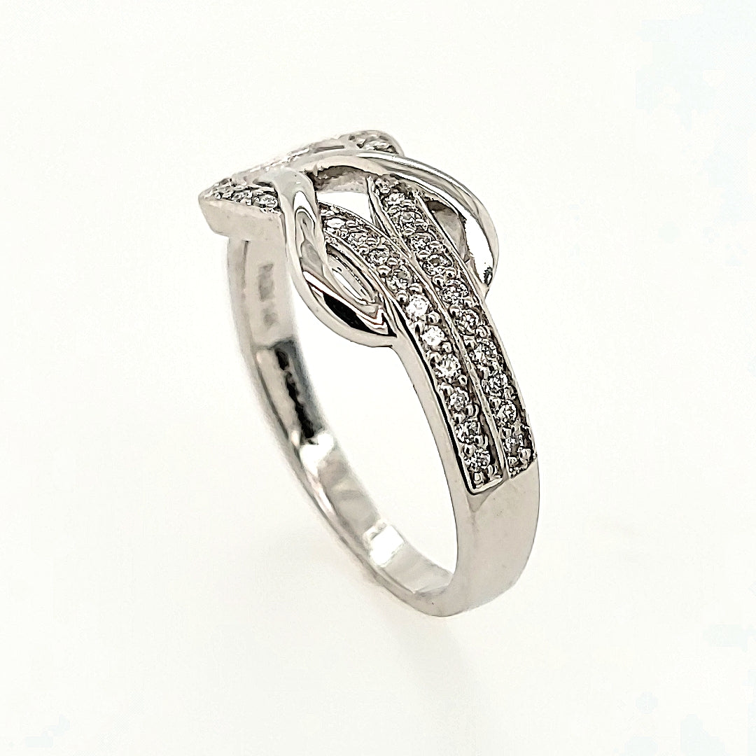 Infinity Inspired Diamond Ring in 14k Gold