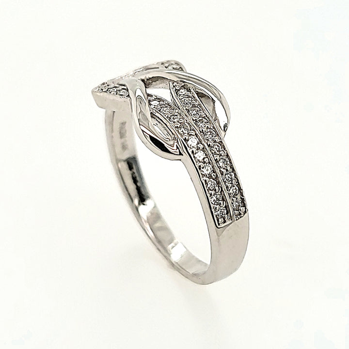 Infinity Inspired Diamond Ring in 14k Gold