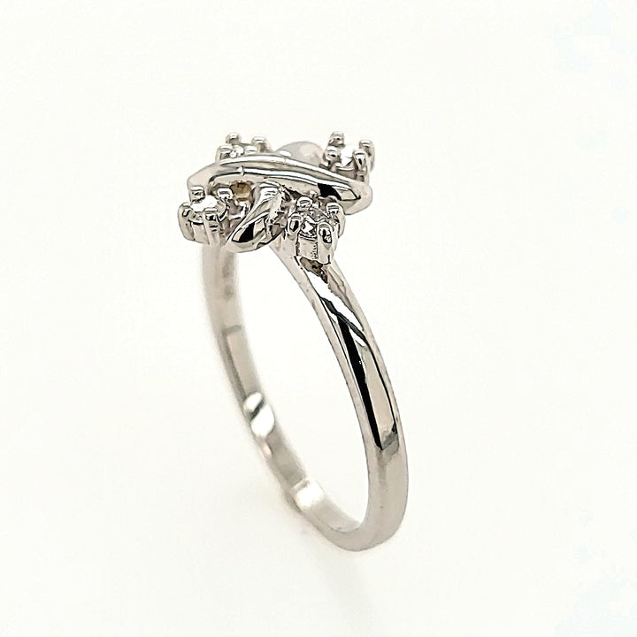 Intricate Four Stone Diamond Ring in 14k Gold
