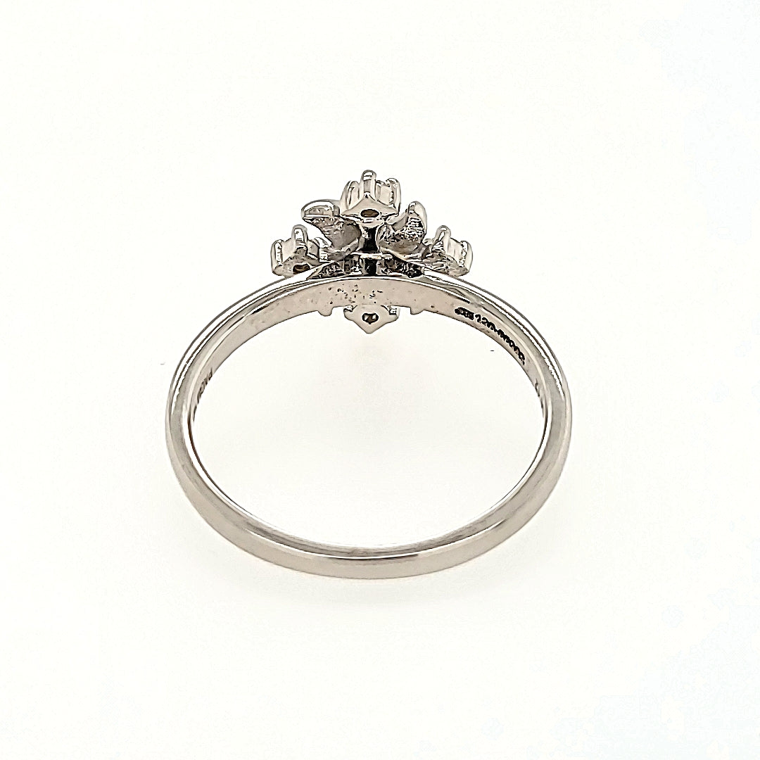 Intricate Four Stone Diamond Ring in 14k Gold