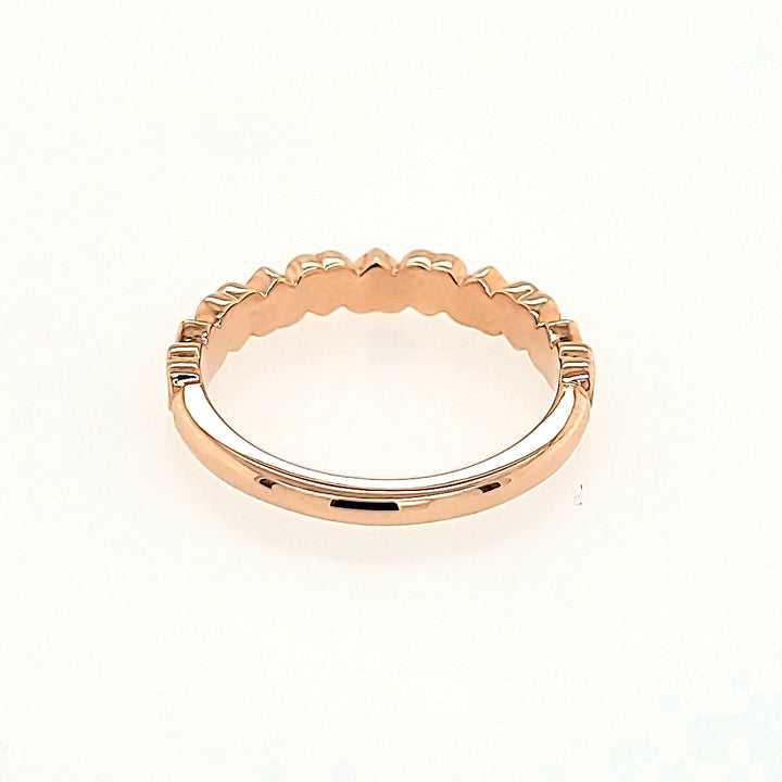 Diamond Heart Band in 14k Gold