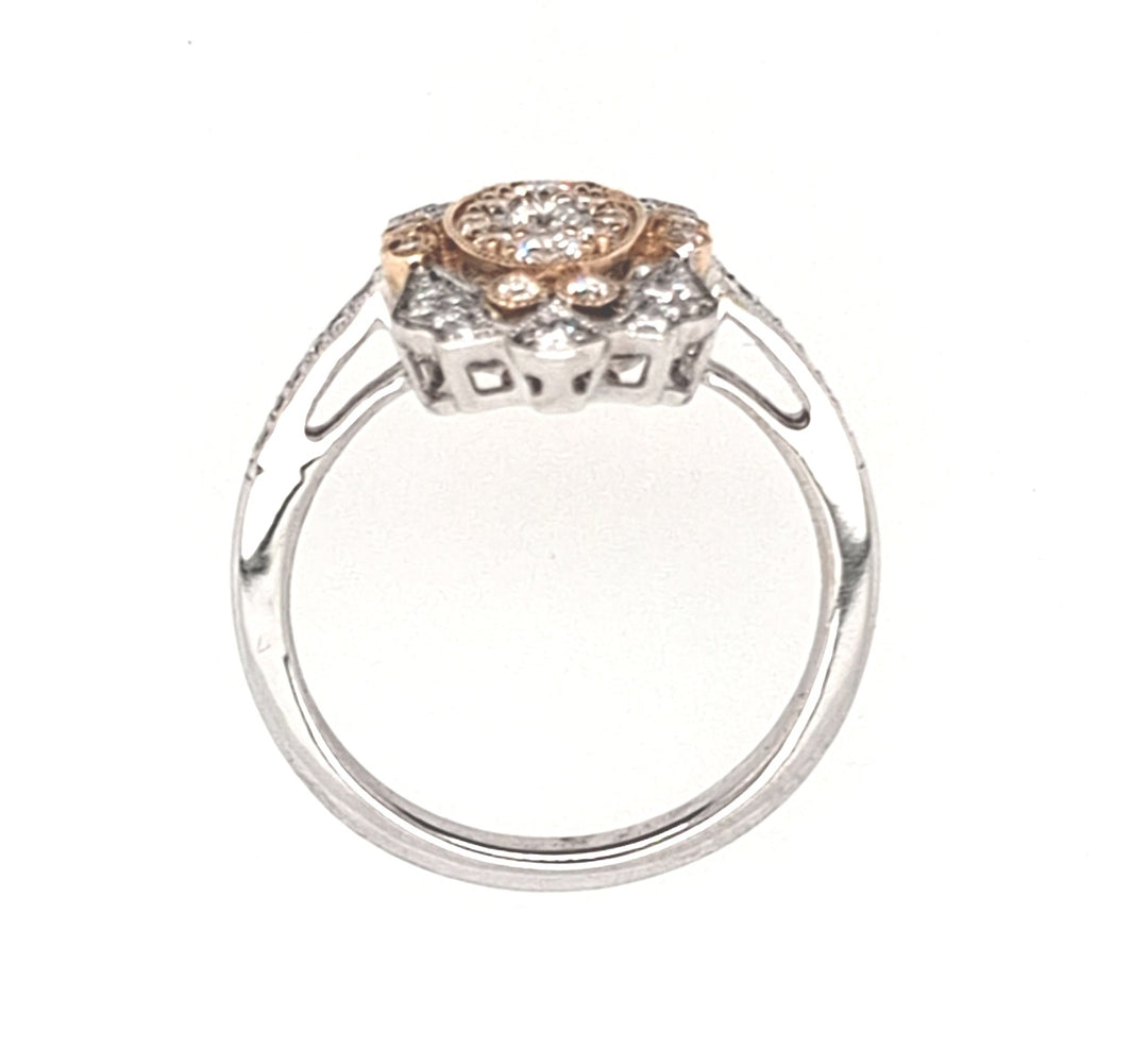 Vintage Inspired Diamond Ring in 14k Gold