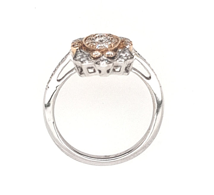 Vintage Inspired Diamond Ring in 14k Gold