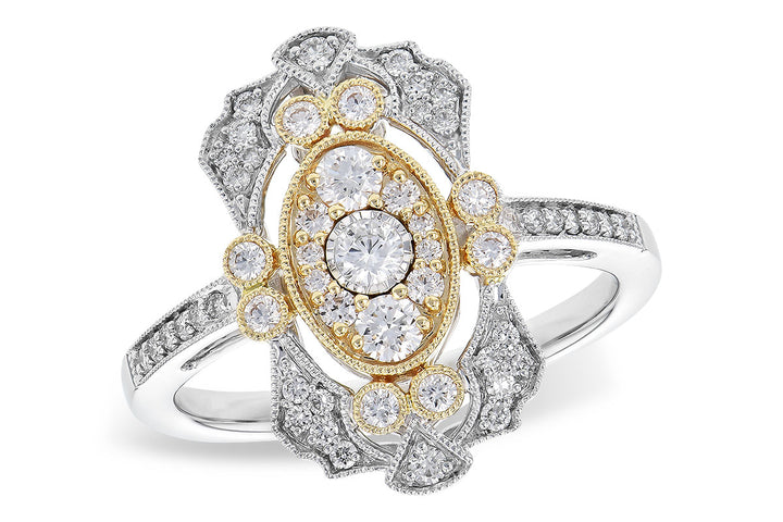 Vintage Inspired Diamond Ring in 14k Gold