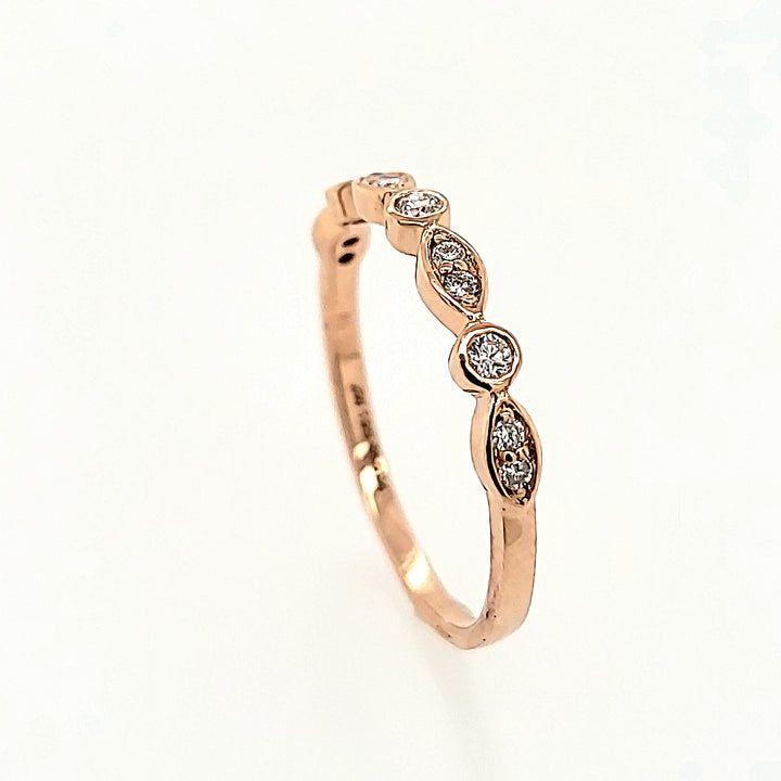 Geometric Diamond Band in 14k Gold