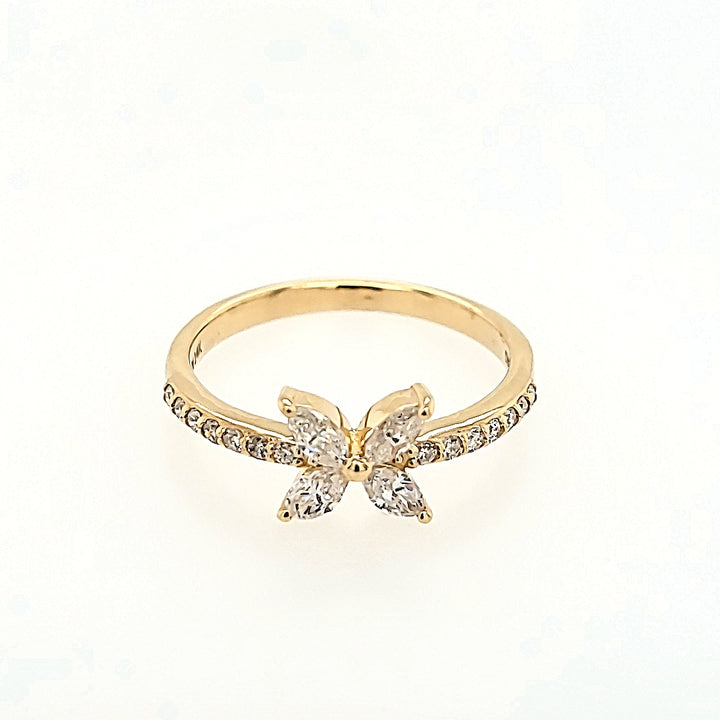 Nature Inspired Diamond Ring in 14k Gold
