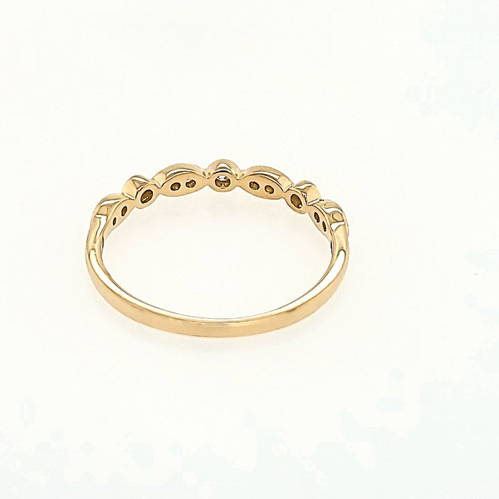 Geometric Diamond Band in 14k Gold