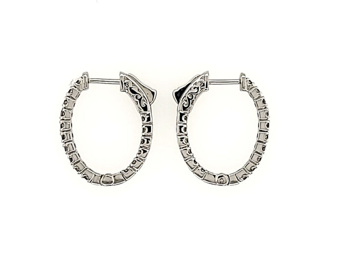 Inside-Out Diamond Hoops in 14k Gold