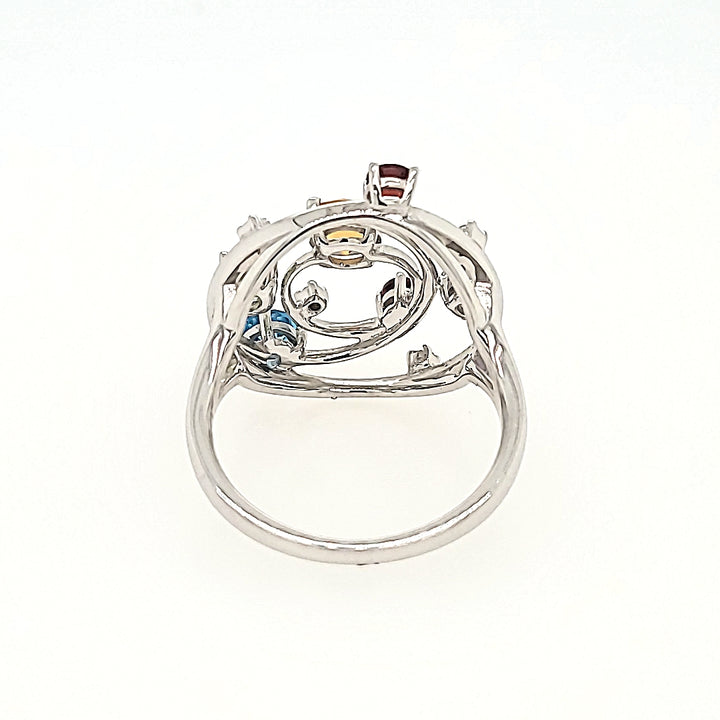 Gemstone and Diamond Ring in 14k Gold