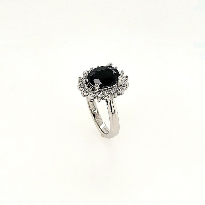 Blue Sapphire Cluster Ring in 14k Gold