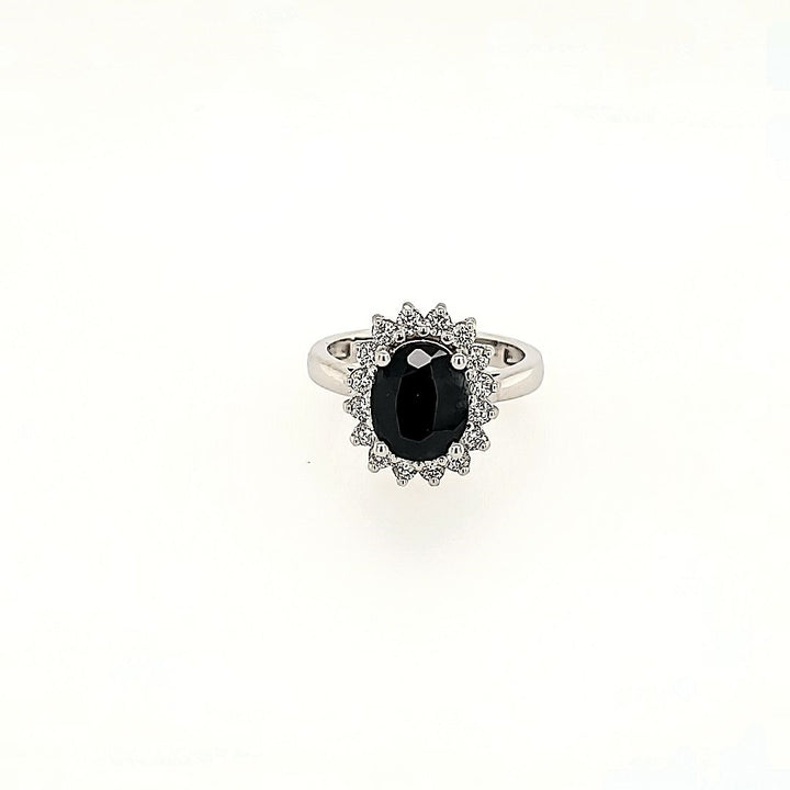Blue Sapphire Cluster Ring in 14k Gold