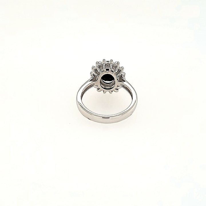 Blue Sapphire Cluster Ring in 14k Gold