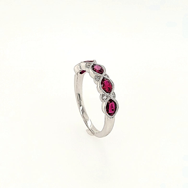 Ruby &amp; Diamond Band in 14k Gold