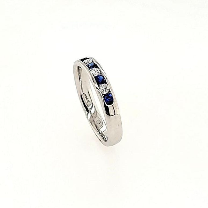 Blue Sapphire and Diamond Ring in 14k Gold