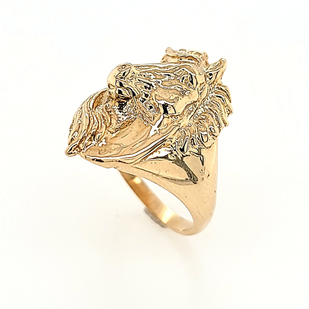 Handcrafted Horse Ring in 14k Gold