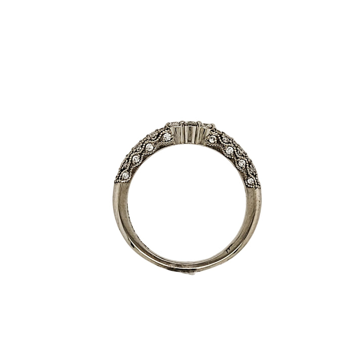 14k white gold diamond anniversary band