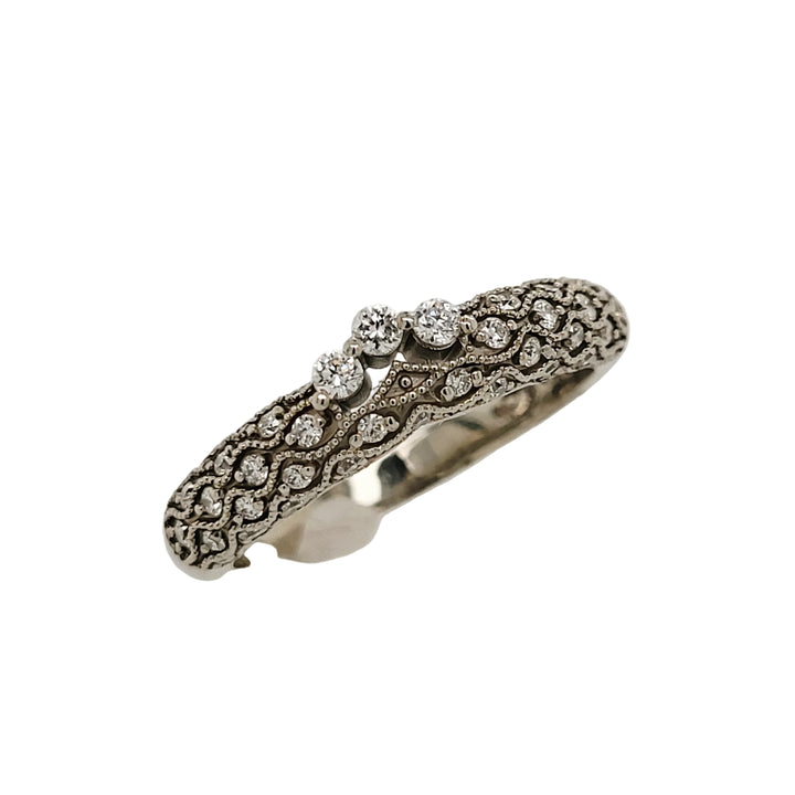 14k white gold diamond anniversary band