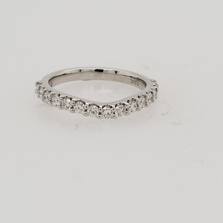 14k white gold diamond band