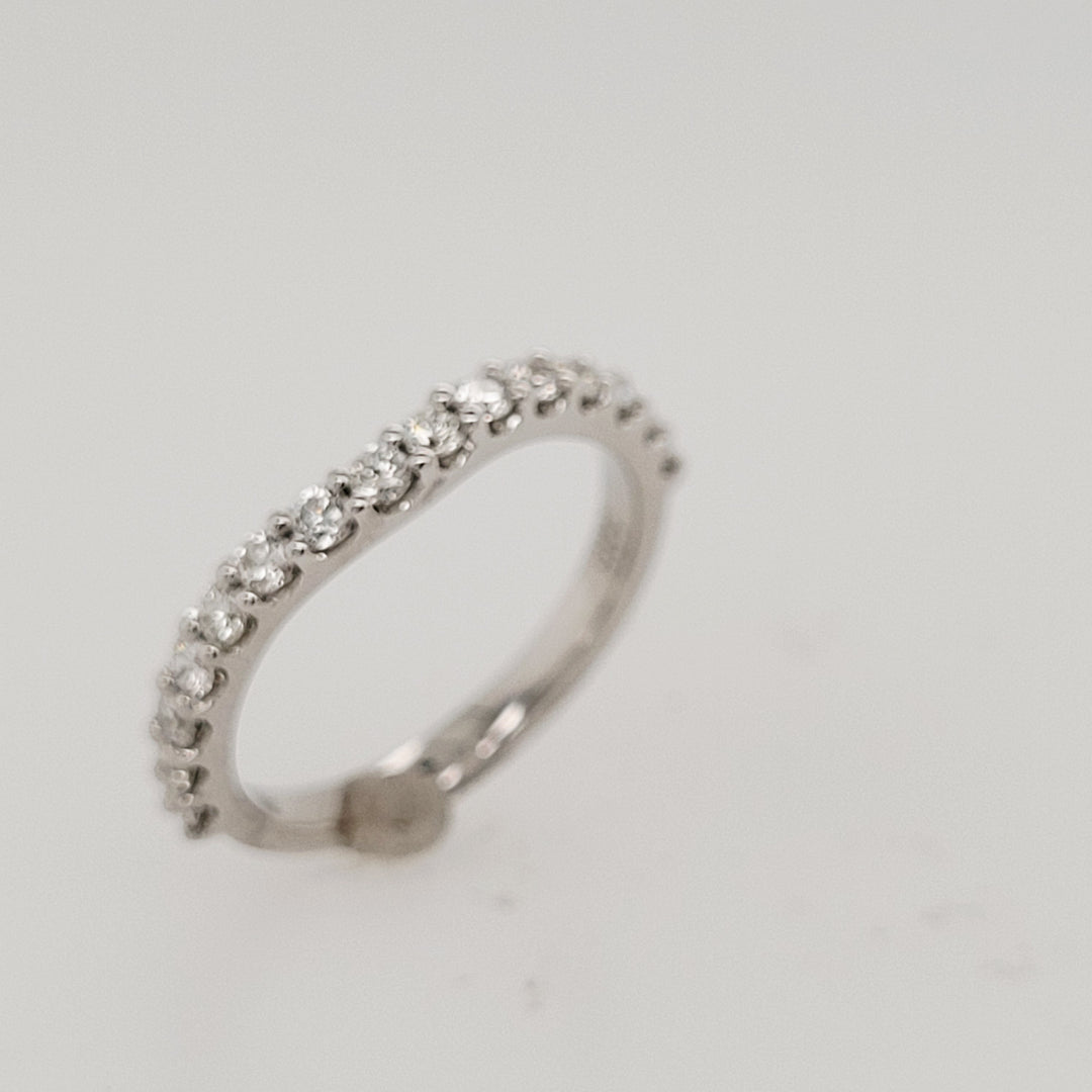 14k white gold diamond band