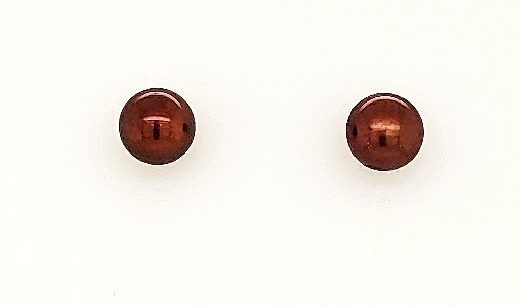 8.5mm Chocolate Pearl Studs in 14k Gold