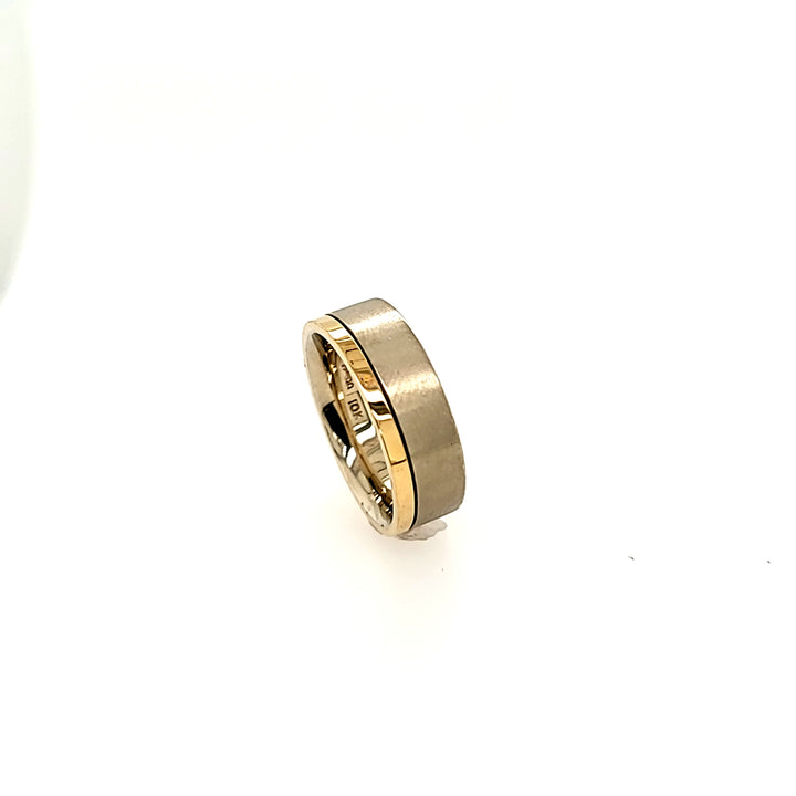 Yellow &amp; White Gold Comfort Fit Band