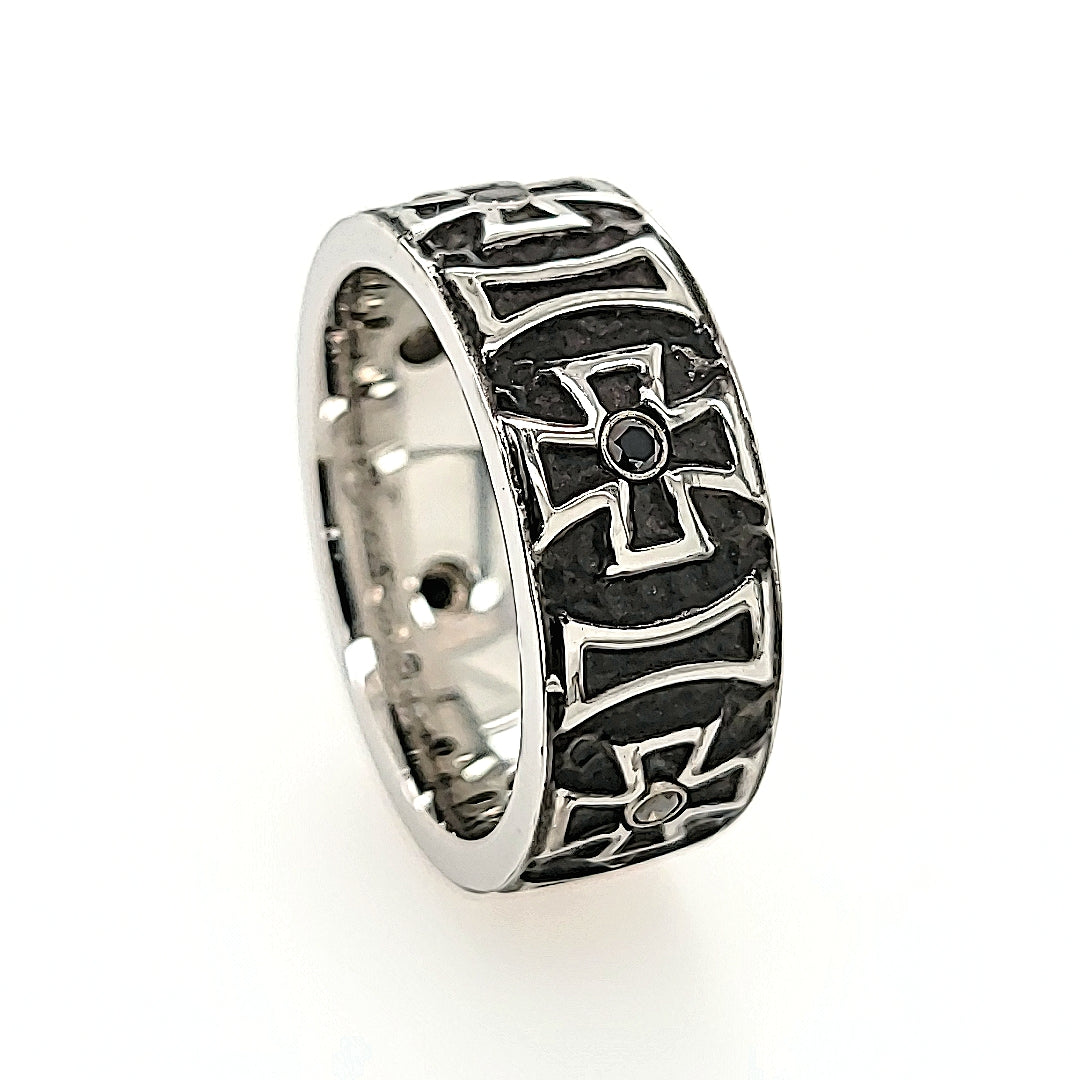 Cobalt Chrome Ring with Maltese Cross design