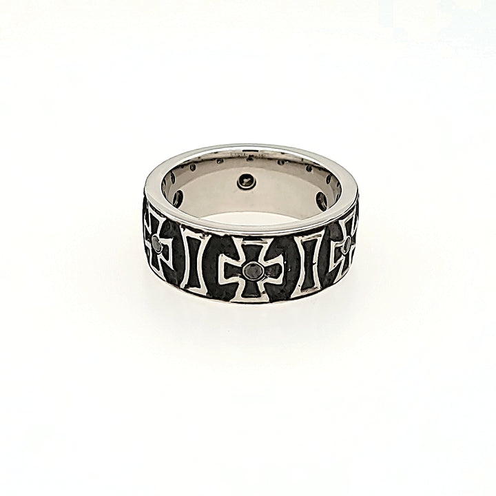 Cobalt Chrome Ring with Maltese Cross design