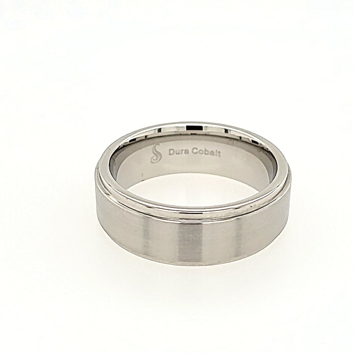 Satin Finished Ridged Cobalt Chrome Ring